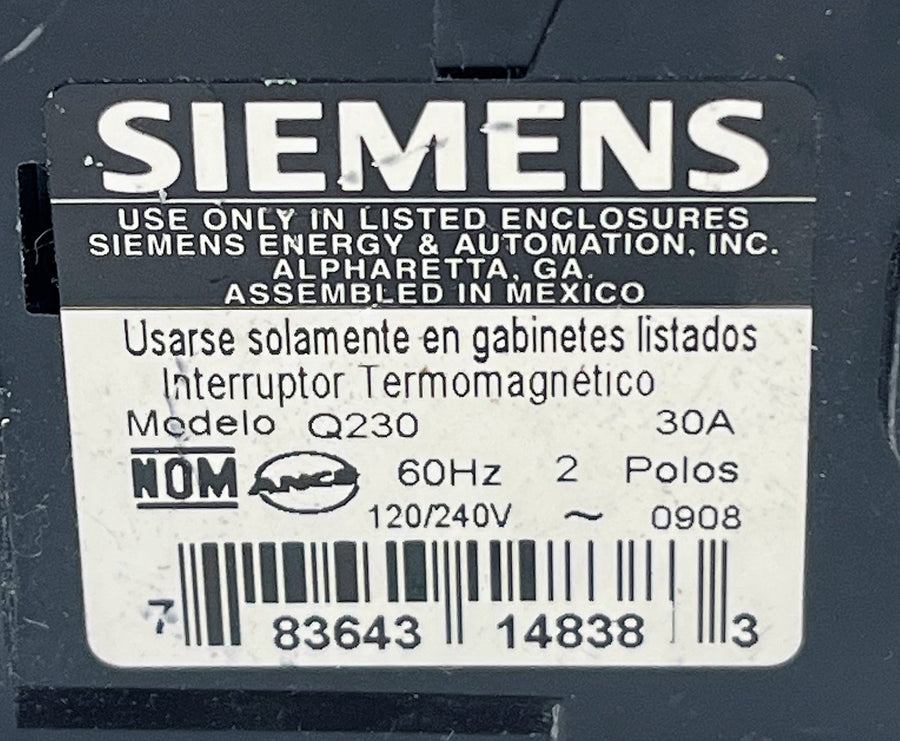 Siemens Circuit Breaker 