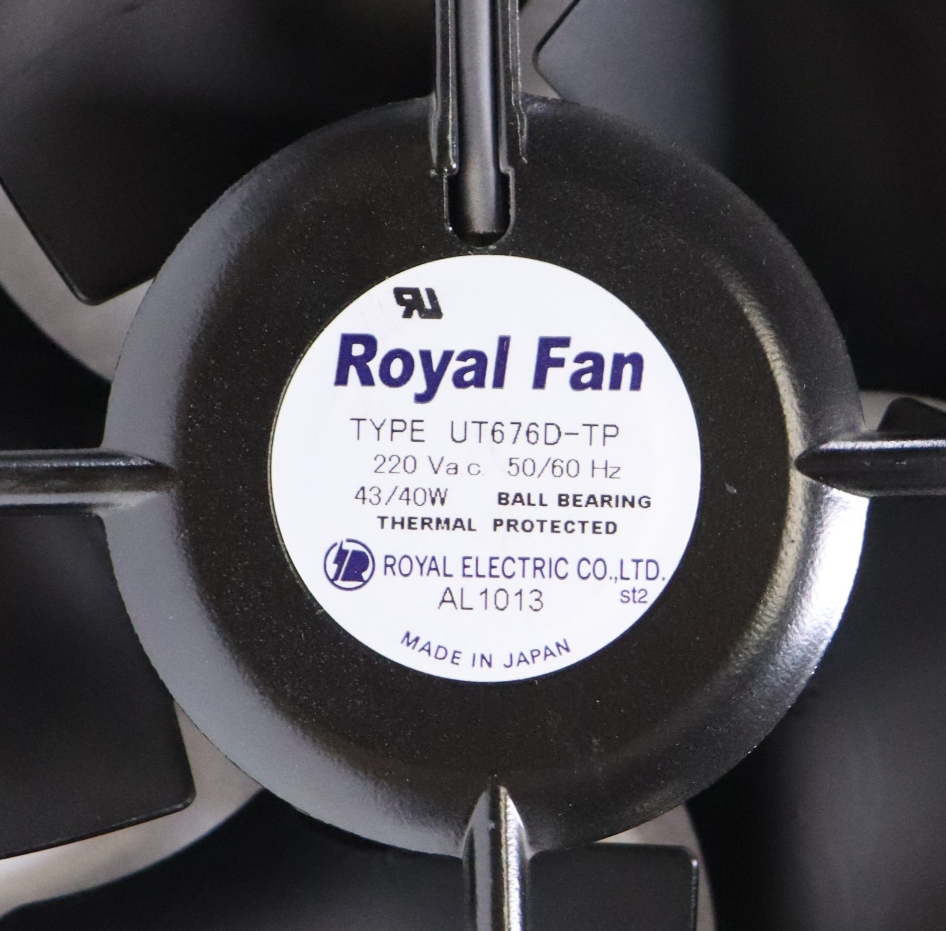Royal Fan UT676D-TP 220VAC 50/60 Hz 43/40W Fan Assembly
