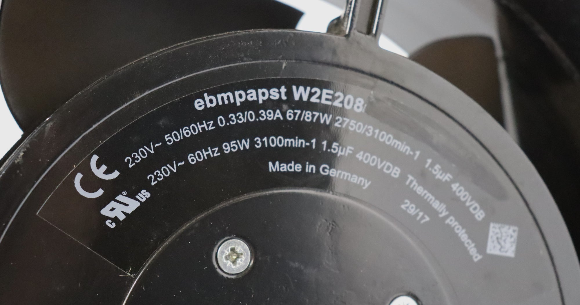EBM-PAPST W2E208 230V 50/60Hz 0.33/0.39A Axial Fan