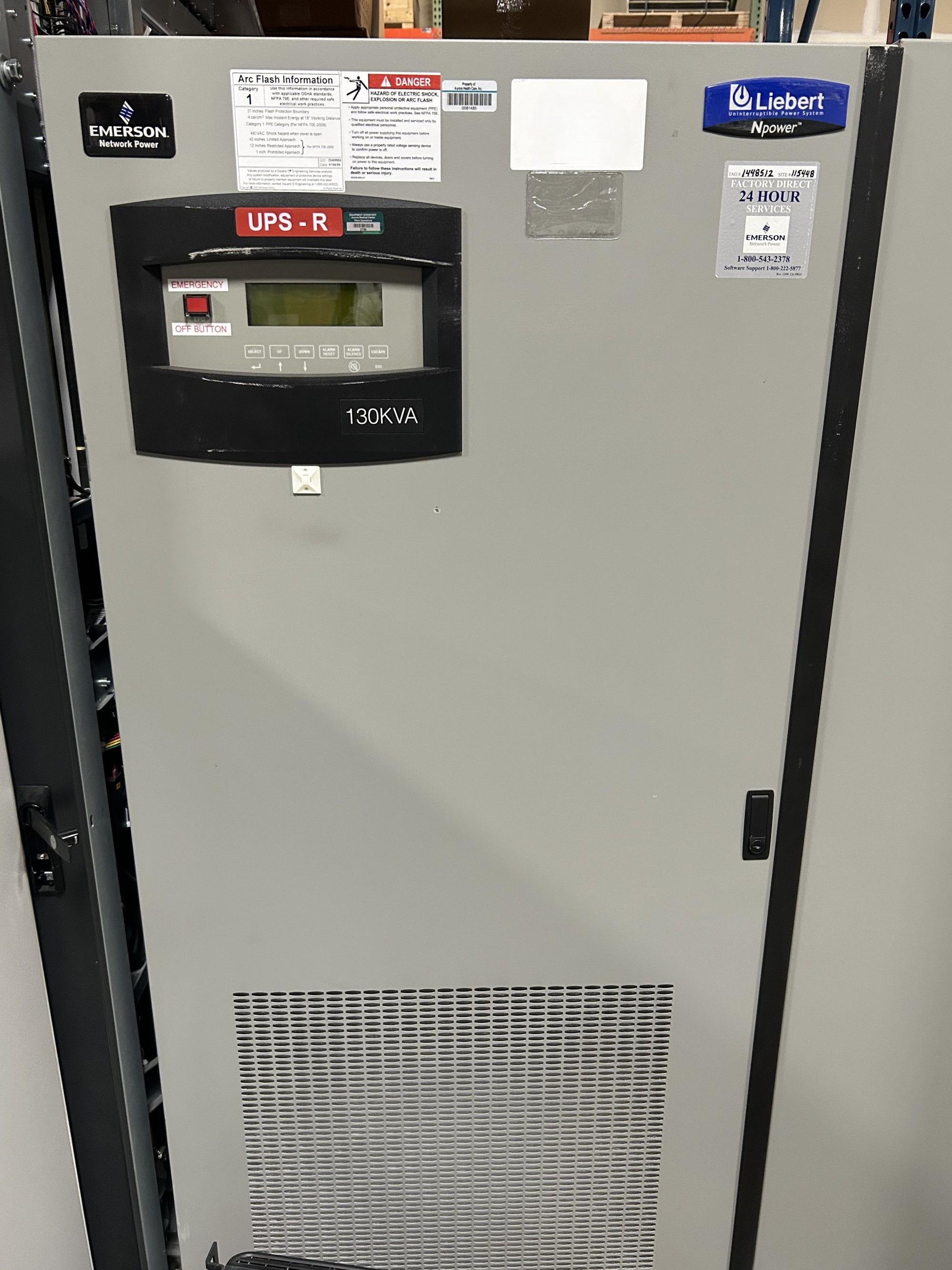 Liebert NPower 130kVA 480V 3 Phase UPS (37SA130AAC6EA26)
