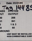 Liebert NPOWER Maintenance Bypass 480V (37MB130AAC62Q)