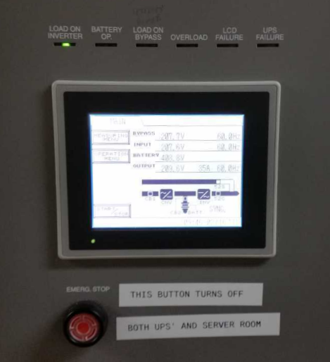Mitsubishi 2033A 75kVA/60kW 208V 3 Phase UPS & Battery Cabinet