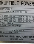 Mitsubishi 2033A 75kVA/60kW 208V 3 Phase UPS & Battery Cabinet (UP2033A-E753SU-2)
