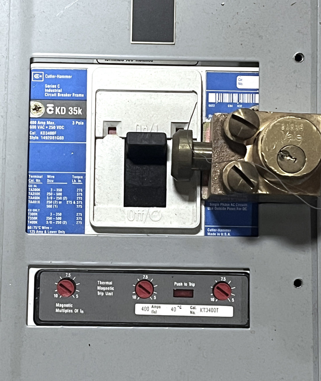 Cutler-Hammer Maintenance Bypass Switch 