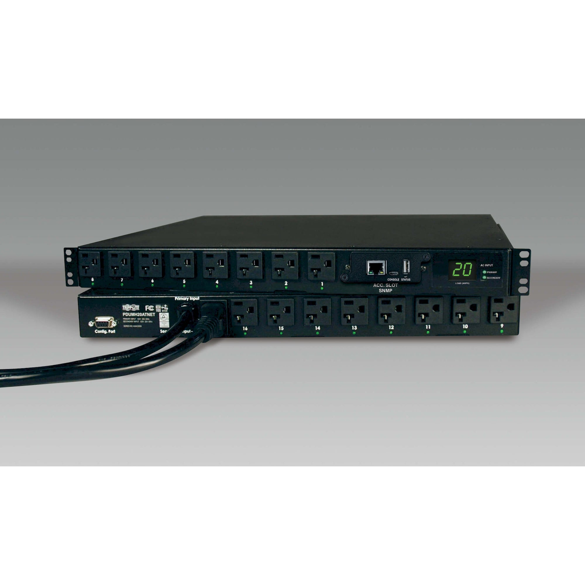 Eaton/Tripp Lite 1.9kW 120V 1U Single Phase Automatic Transfer Switch PDU (PDUMH20ATNET)