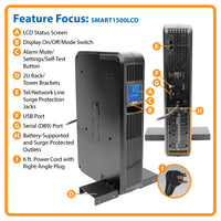 Eaton / Tripplite Smart LCD 1500VA/900W 120V Line Interactive Rack/Tower UPS (SMART1500LCD)