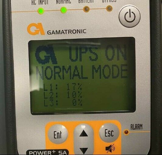 Gamatronic Power+ SA 10kVA UPS w/ Rotary Maintenance Bypass & External Battery