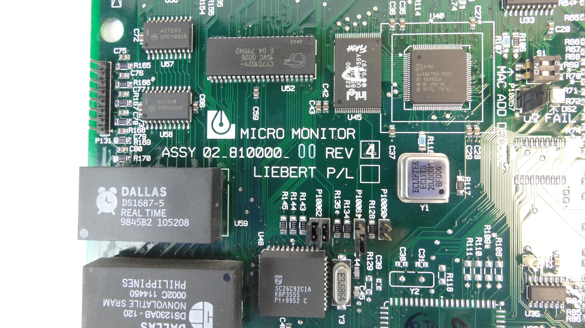 Liebert N Power Micro Monitor Board