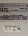 MGE Wall Mount Maintenance Bypass