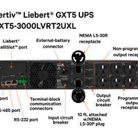 Vertiv Liebert GXT5-3000LVRT2UXL 3000VA 2700W 120V Rack / Tower Online UPS