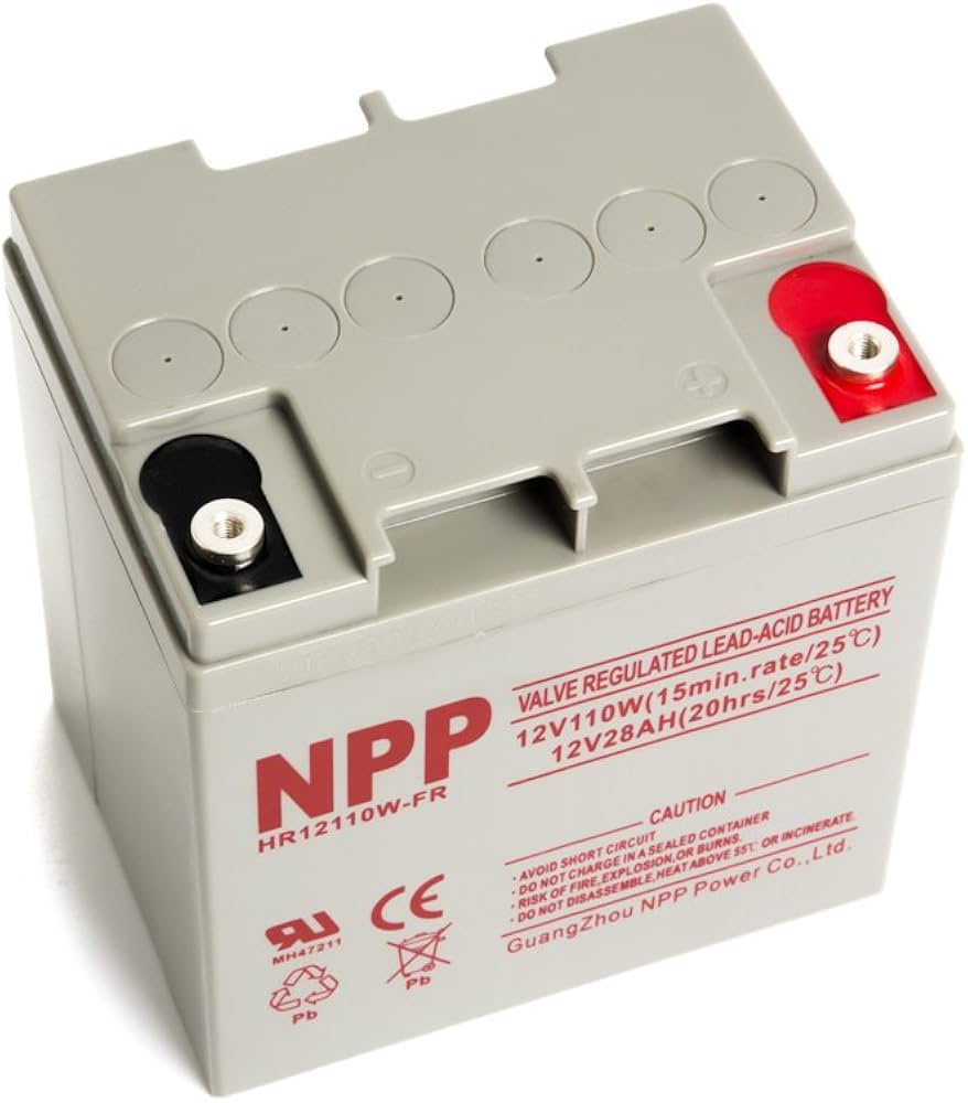 NPP HR12110W-FR 12V 660Watts 110Watt/ Cell AGM Sealed Lead Acid Rechargeable Battery