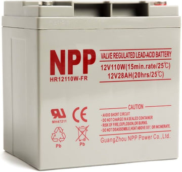 NPP HR12110W-FR 12V 660Watts 110Watt/ Cell AGM Sealed Lead Acid Rechargeable Battery