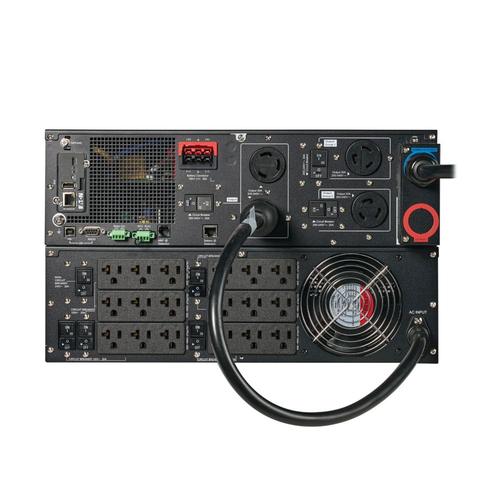 Eaton 9PX Gen 2 6kVA/6000VA/5400W 6U Hardwire or 10ft. L6-30P Online UPS w/ Network Card & Maintenance Bypass(9PX6KTF5G2)