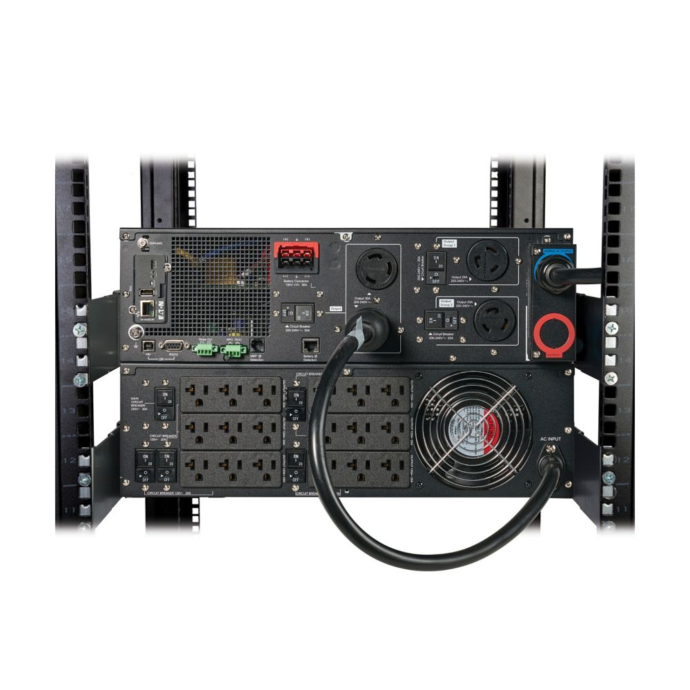 Eaton 9PX Gen 2 6kVA/6000VA/5400W 6U Hardwire or 10ft. L6-30P Online UPS w/ Network Card & Maintenance Bypass(9PX6KTF5G2)