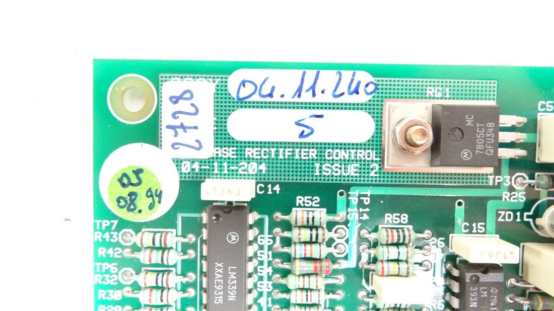 Chloride Base Rectifier Control PCB Assembly 