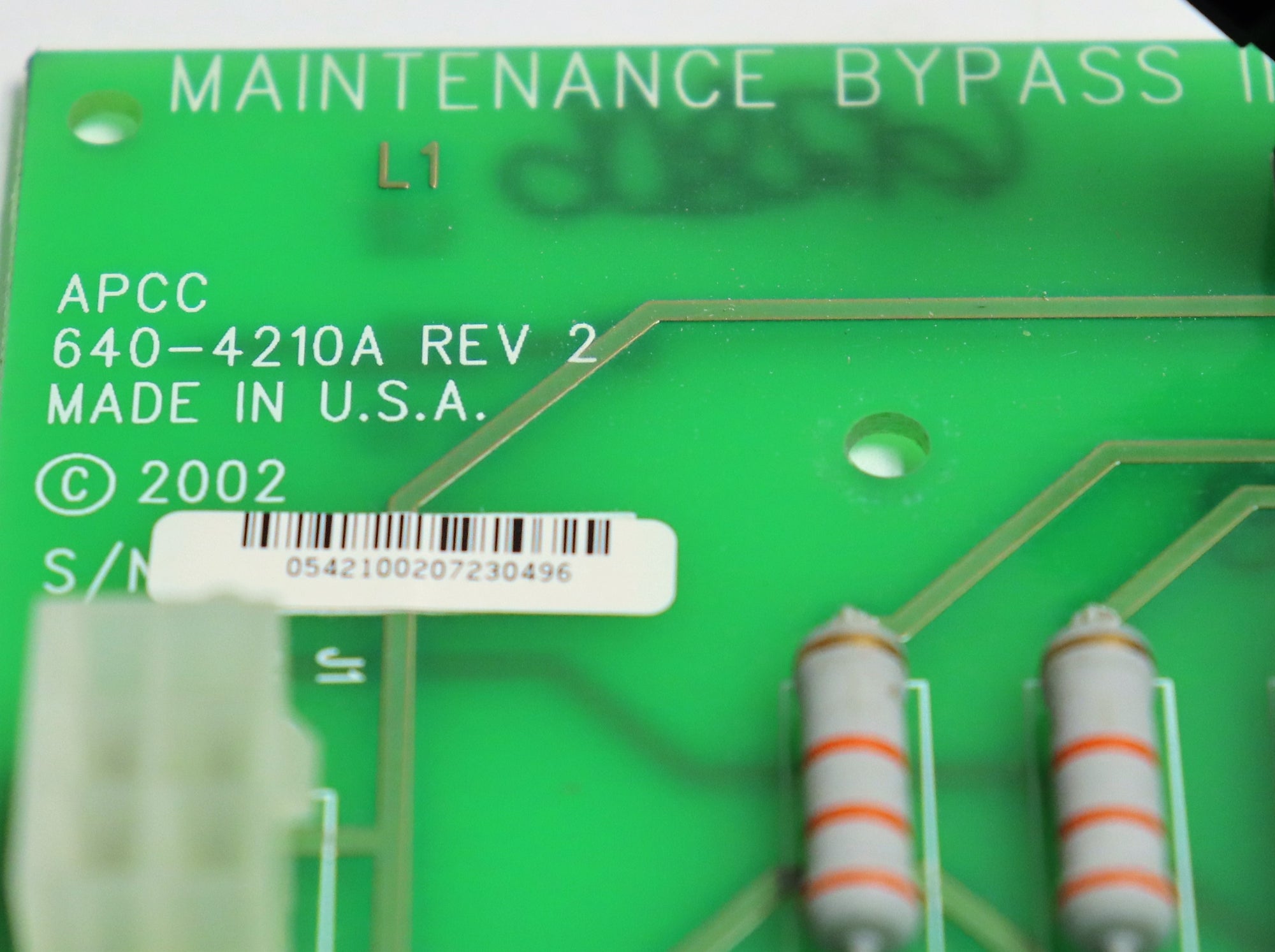 APC Maintenace Bypass Interface Board