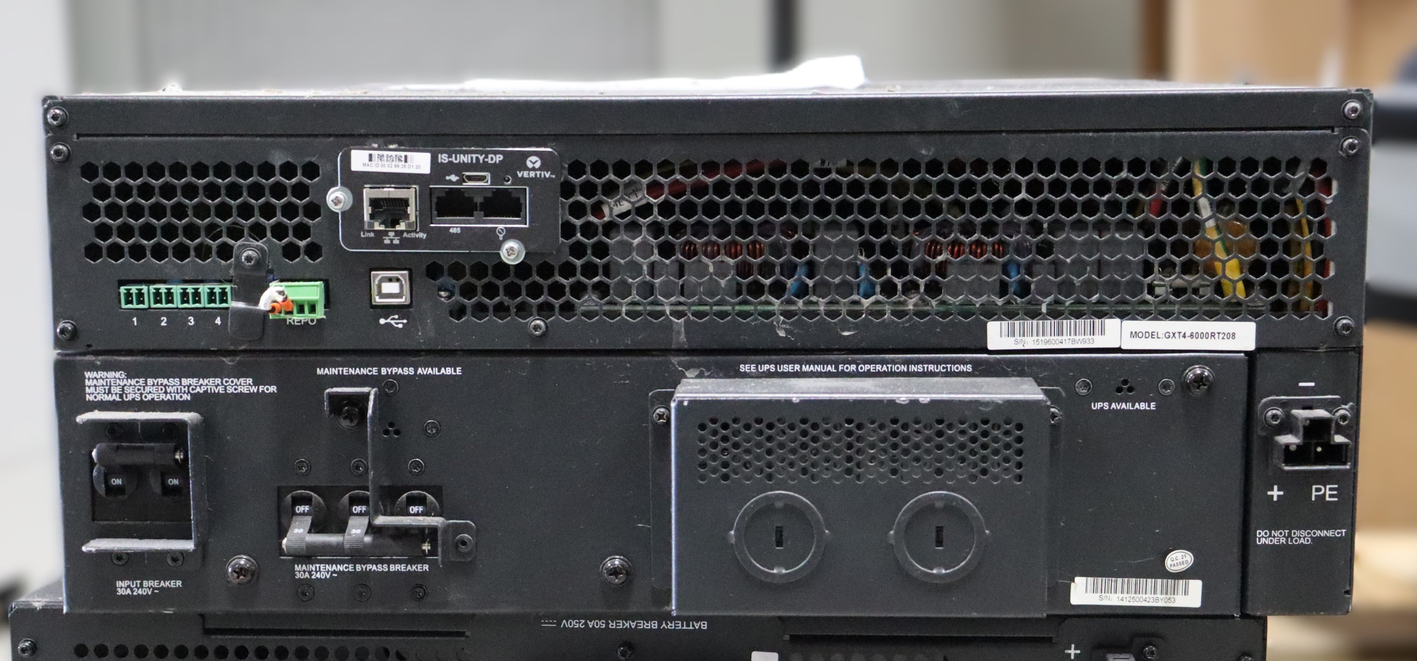 Liebert GXT4 6000VA / 4800kW 120/208V Single Phase UPS (GXT4