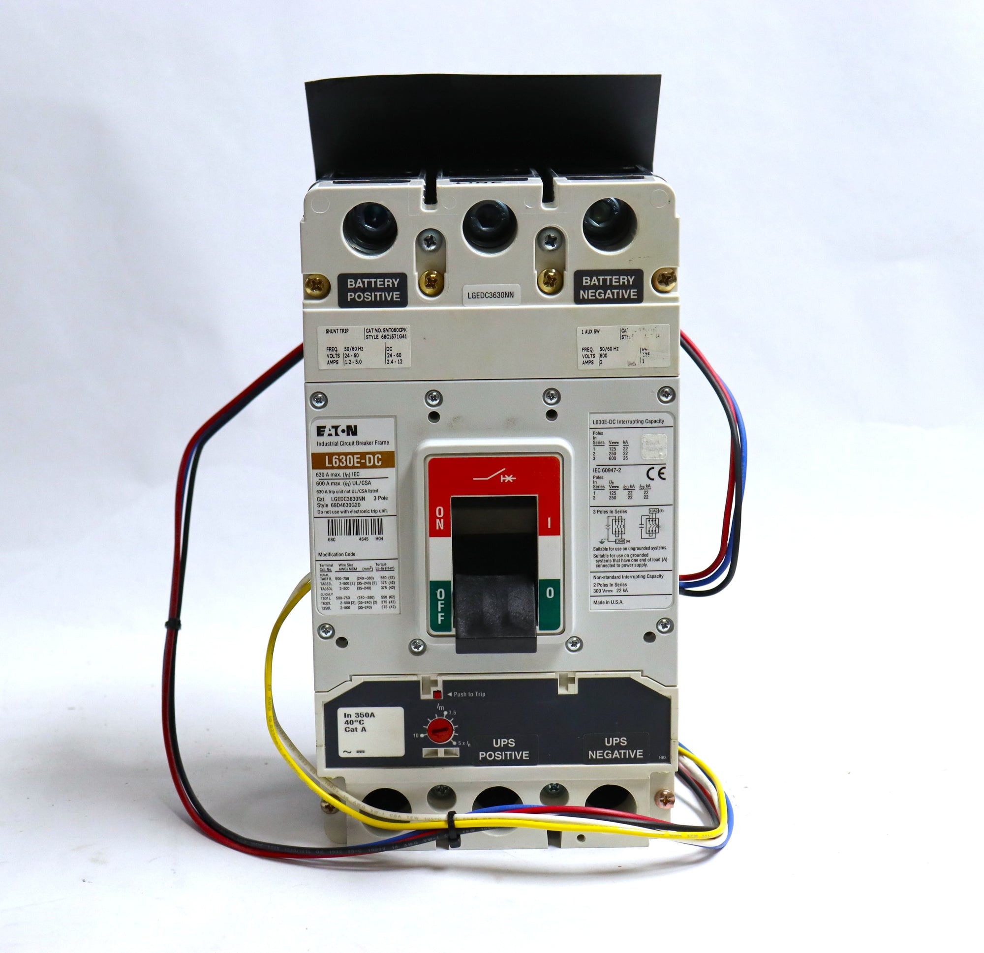 Eaton L630E-DC 350A 3-Pole Circuit Breaker – Used, Tested Industrial DC Breaker