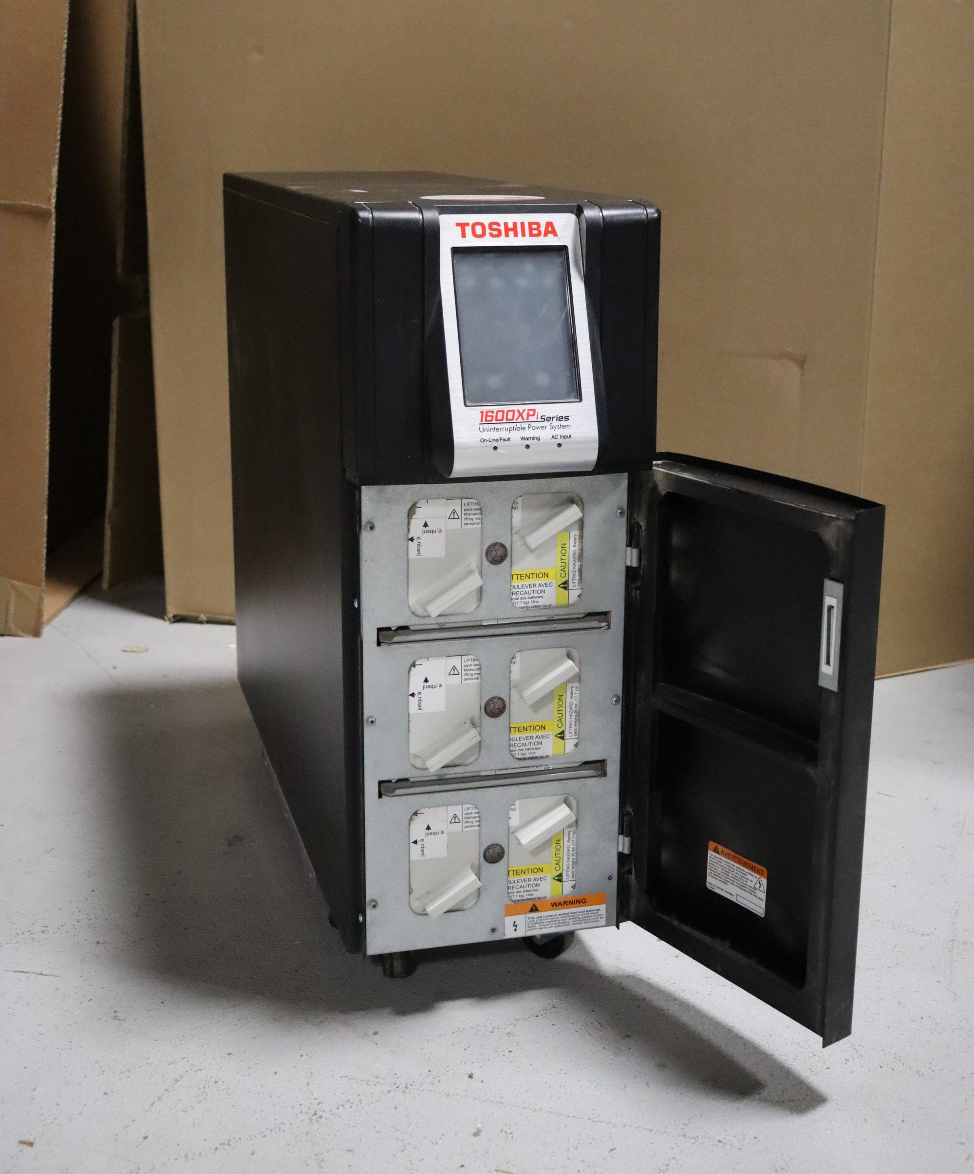 Toshiba 1600XPi 6kVA / 5.1KW 208/240V Hardwired In/Out Online Tower UPS (Pre-owned)