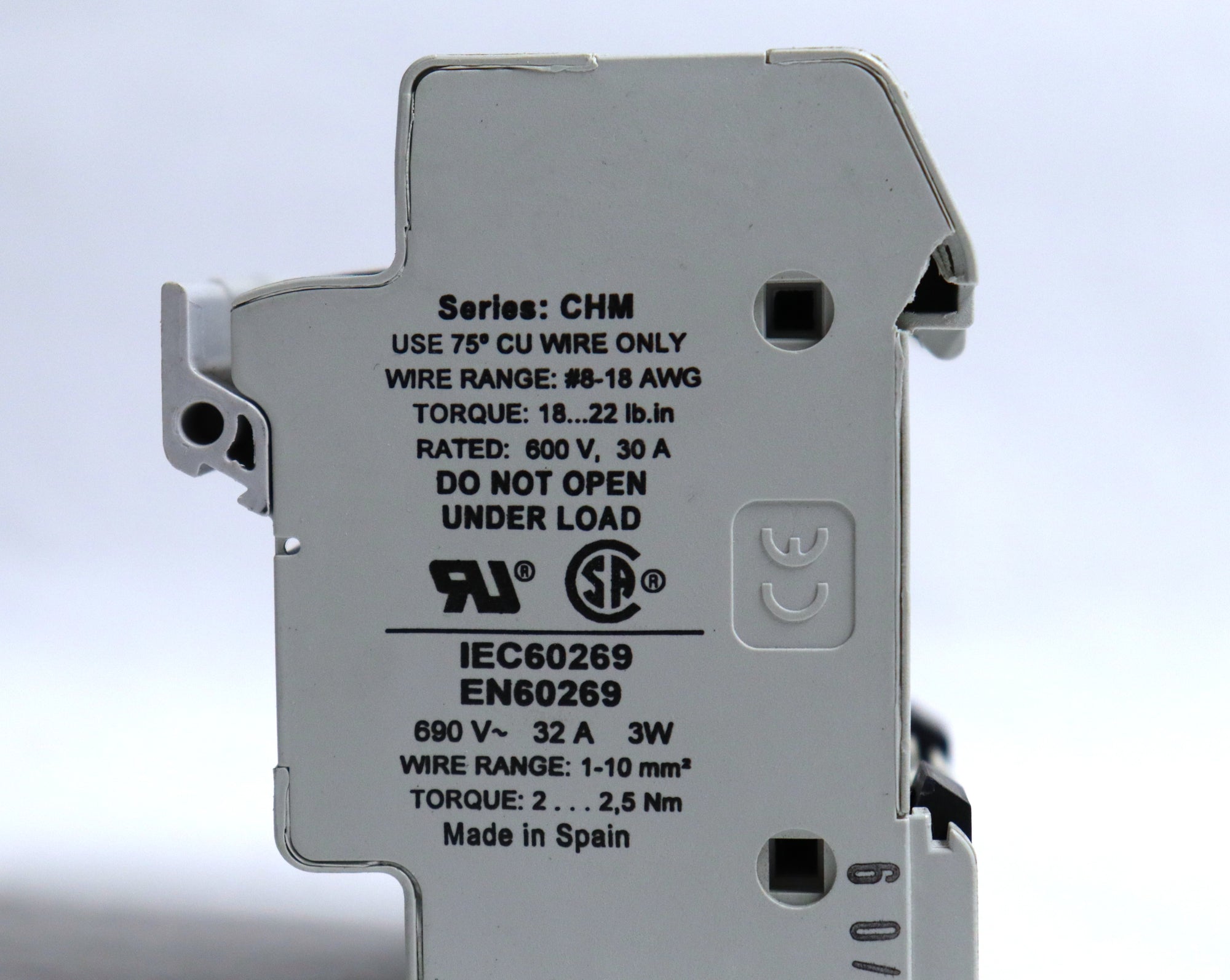 Buss CHM3D 3 Fuse 32A 690V Fuse Holder
