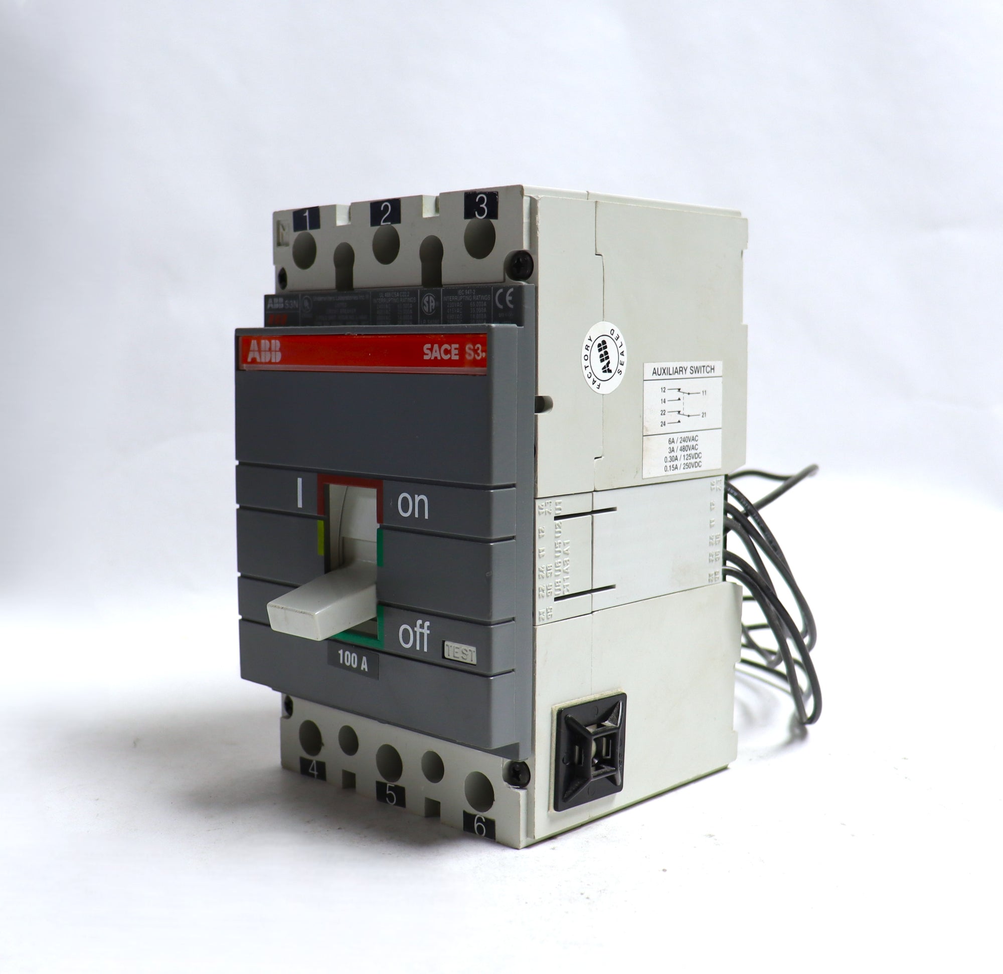 ABB S3N 122160001-001 100A 3 Pole Circuit Breaker