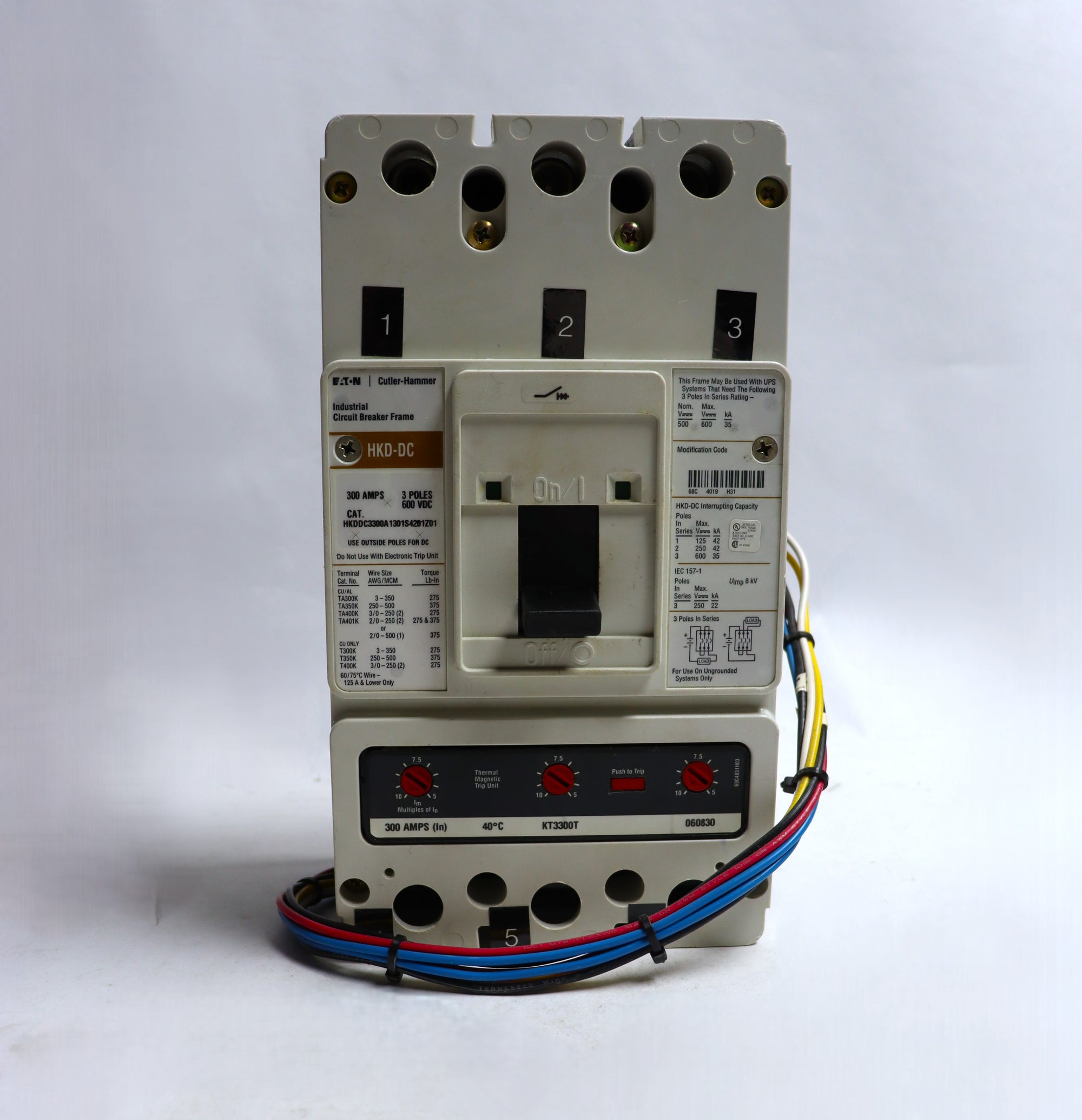 Cutler-Hammer HKD-DC HKDDC3300A1301S4201Z01 300A Circuit Breaker