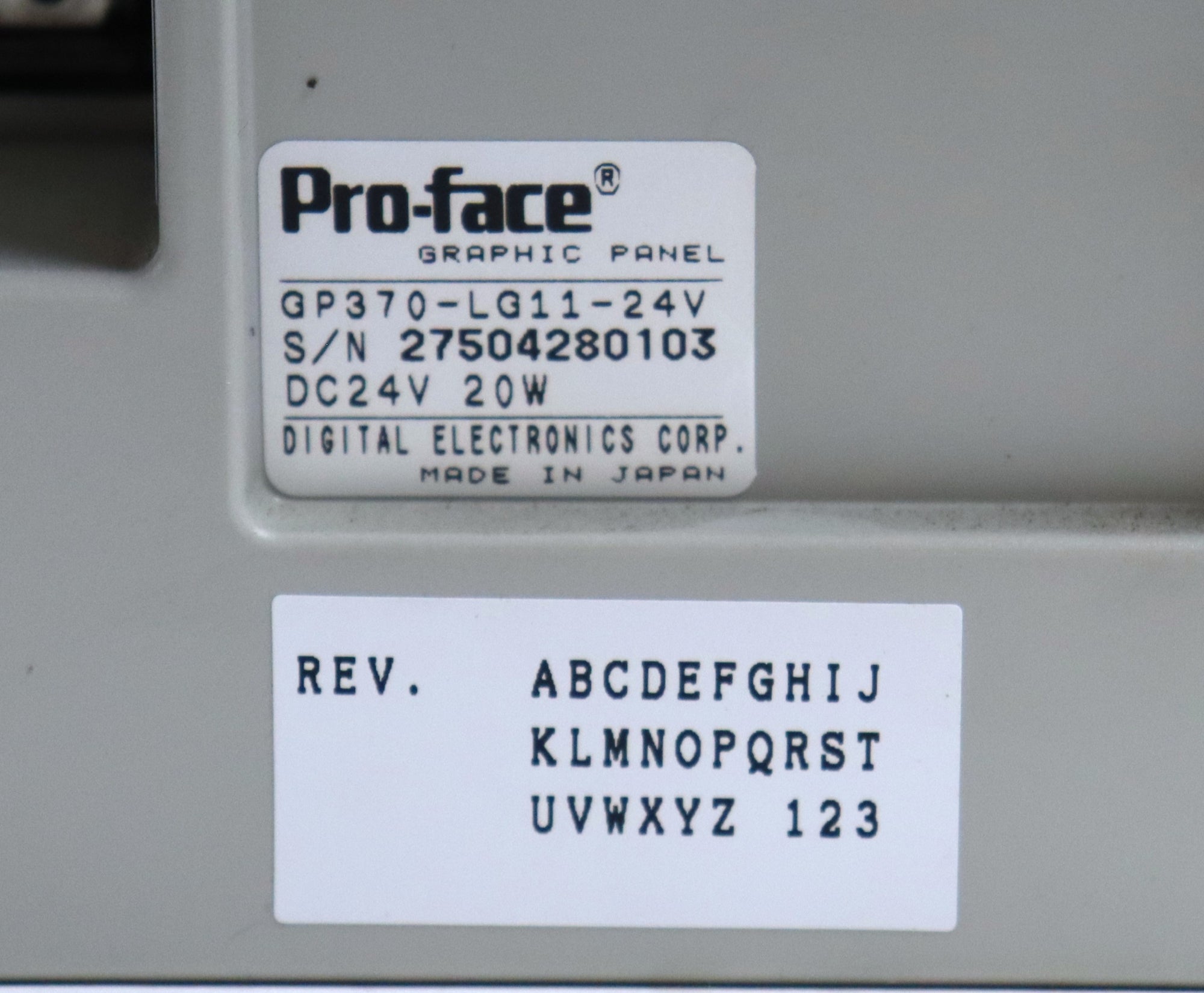 Pro-face GP370-LG11-24V S/N 27504280130 20W Screen