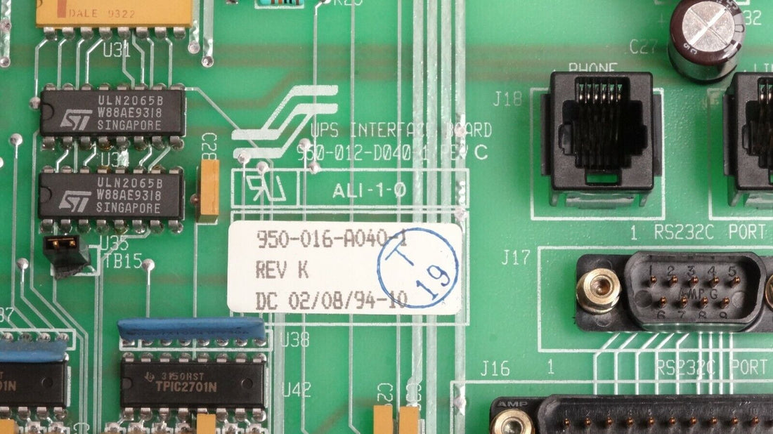 Ups Interface IPM 950-016-A040-1 Rev K UPS Interface Board PCB Assembly – cpwarehouse