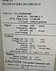 Myers HCI CI-1225APBL Data tag