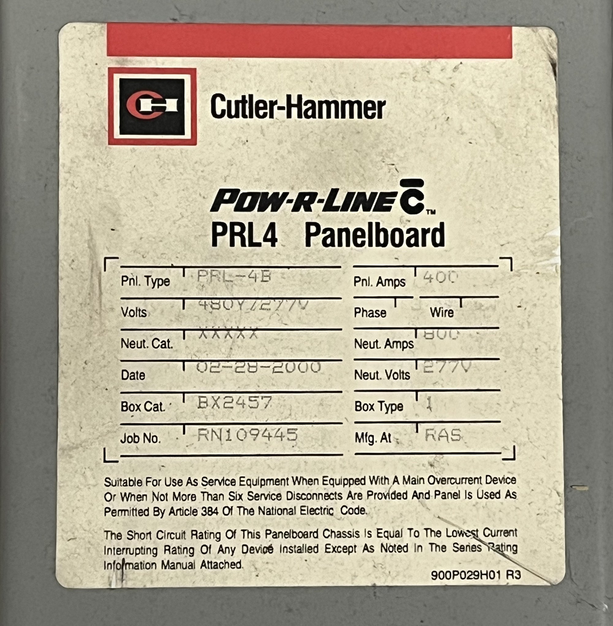 Cutler-Hammer Maintenance Bypass Switch 