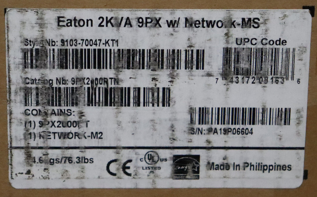 Eaton 9PX 9PX2000RTN 2000VA/1800W 120V Online Rack / Tower UPS w/SNMP (Open Box)