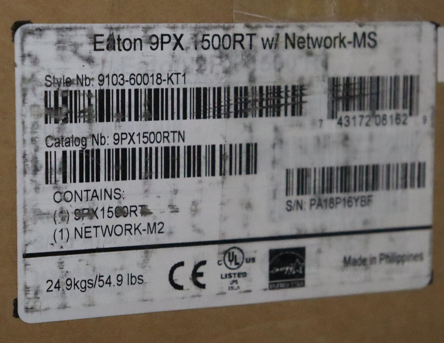 Eaton 9PX 9PX1500RTN 1.5kVA/1.35W 120V Online Rack/Tower w/SNMP (Open Box 2)