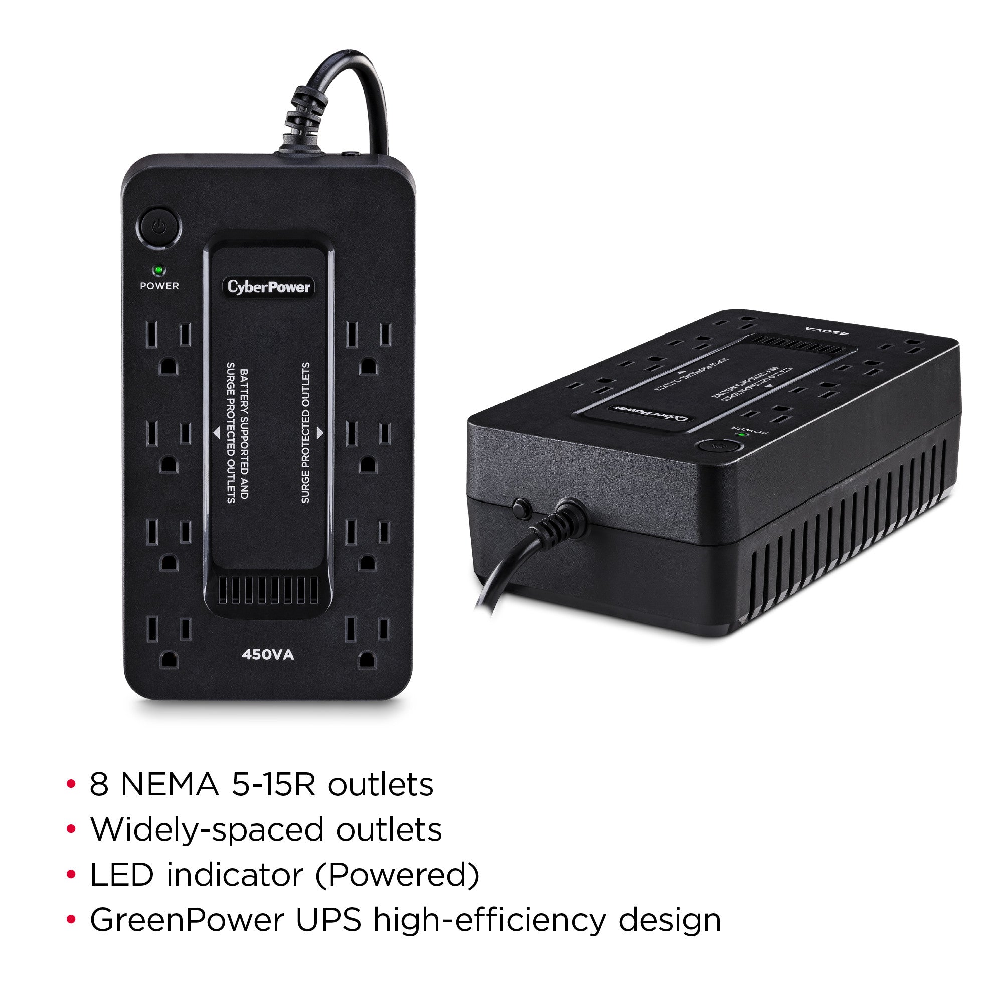 CyberPower 450VA/260W Surge Protection Standby UPS (SE450G1)