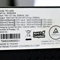 Xtreme Power Conversion T91-3000 3000VA/2880W 120V Online Tower (NEW Open Box)