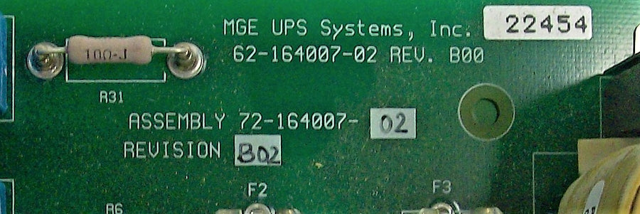 MGE 72-164007-02 Rev B00 Power Supply PCB Assembly