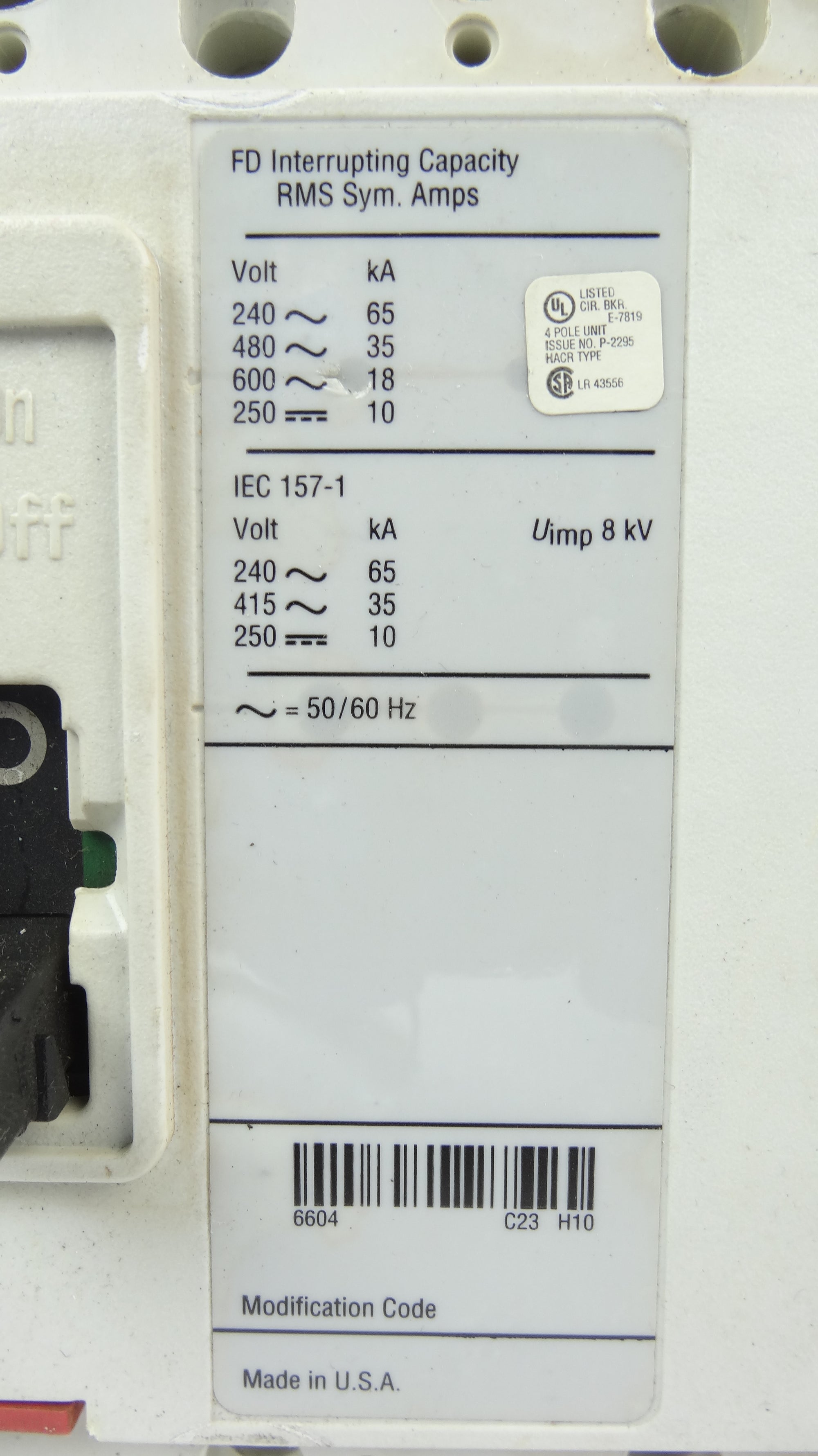 Cutler Hammer Circuit breaker 