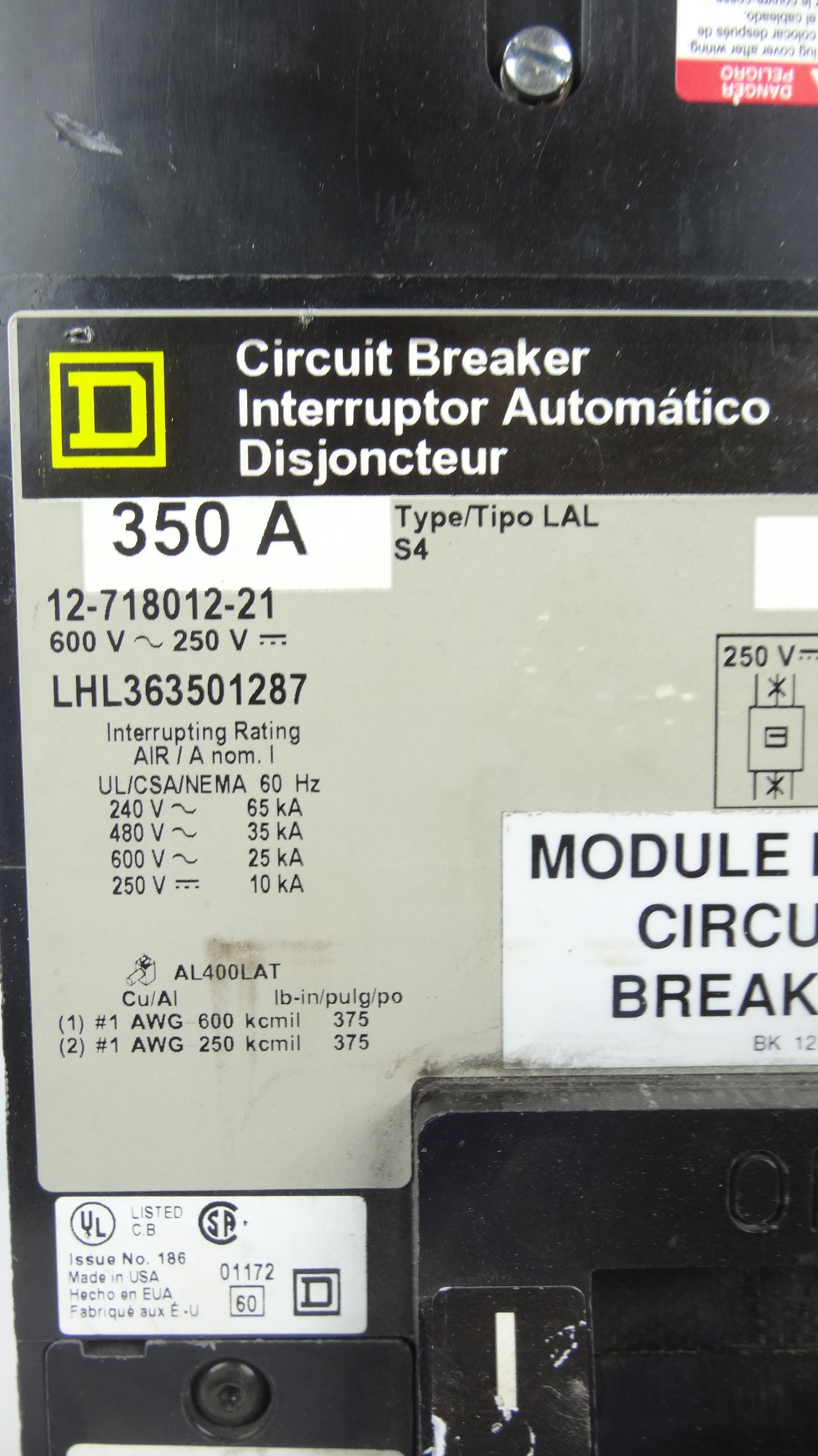 Square D Circuit Breaker