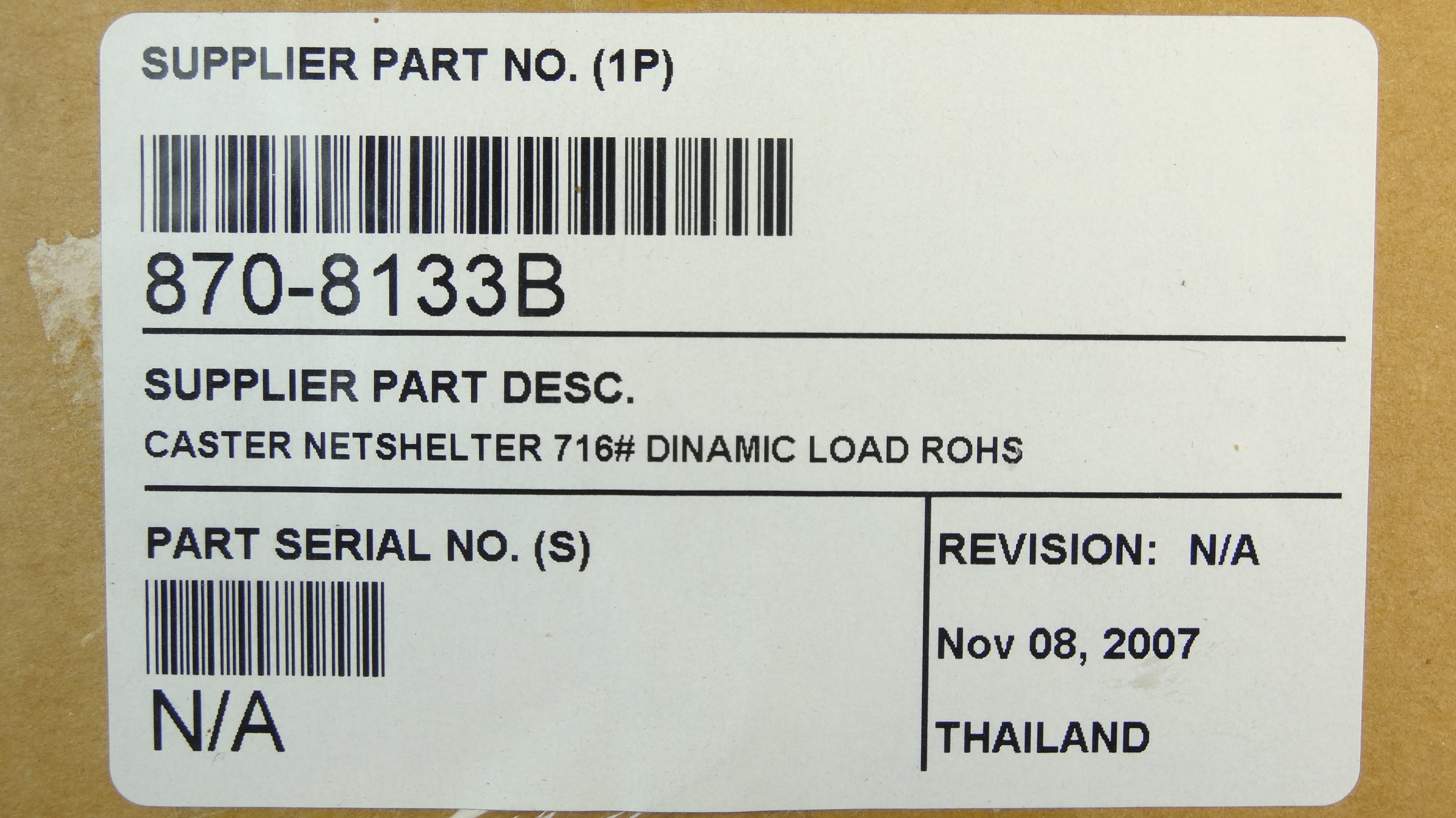 APC 870-8133B Replacement Caster Netshelter 716# Dynamic Load Rohs