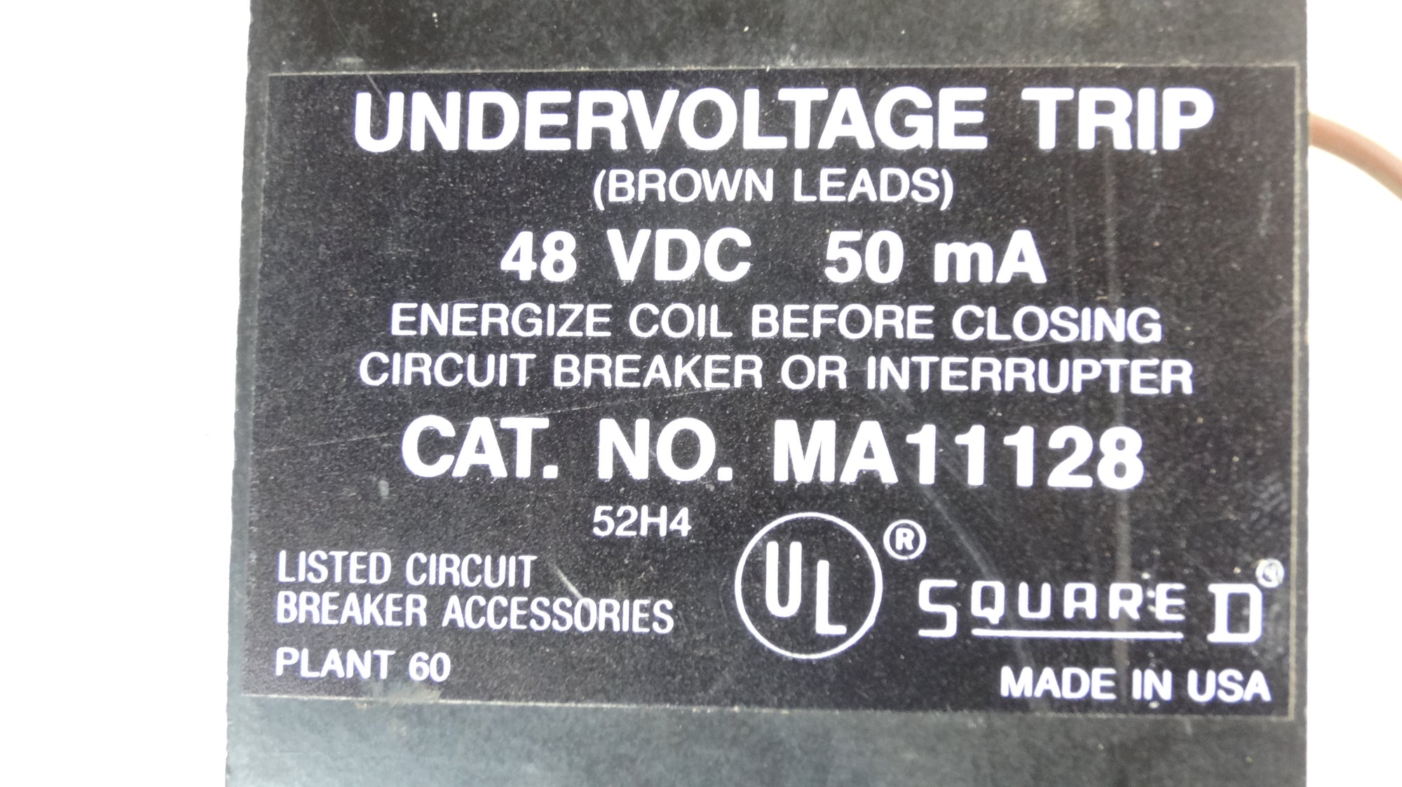 Square D Undervoltage Trip