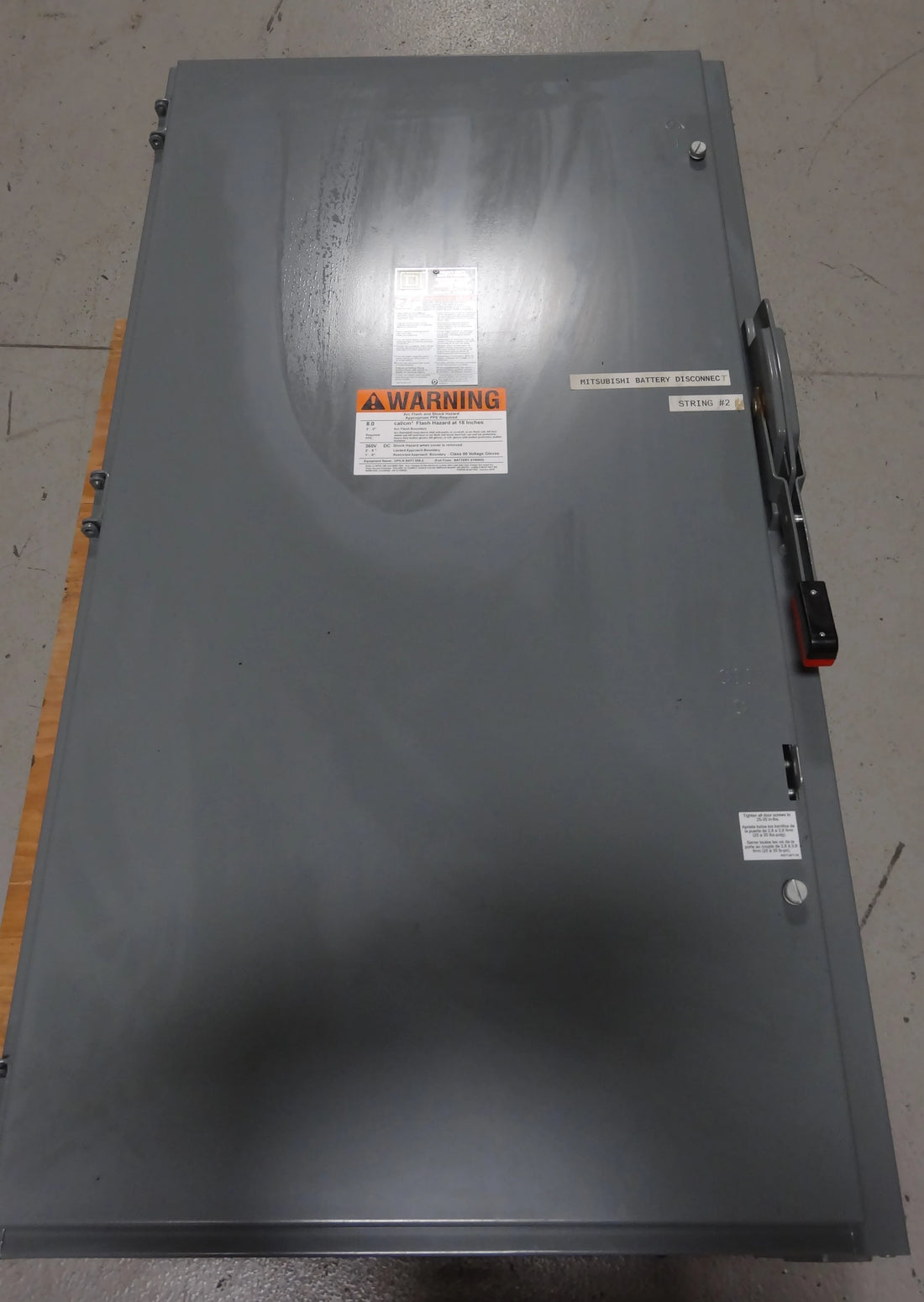 Square D HU365 400A 600VDC NonFusable 3Ph 3Pole Disconnect Switch