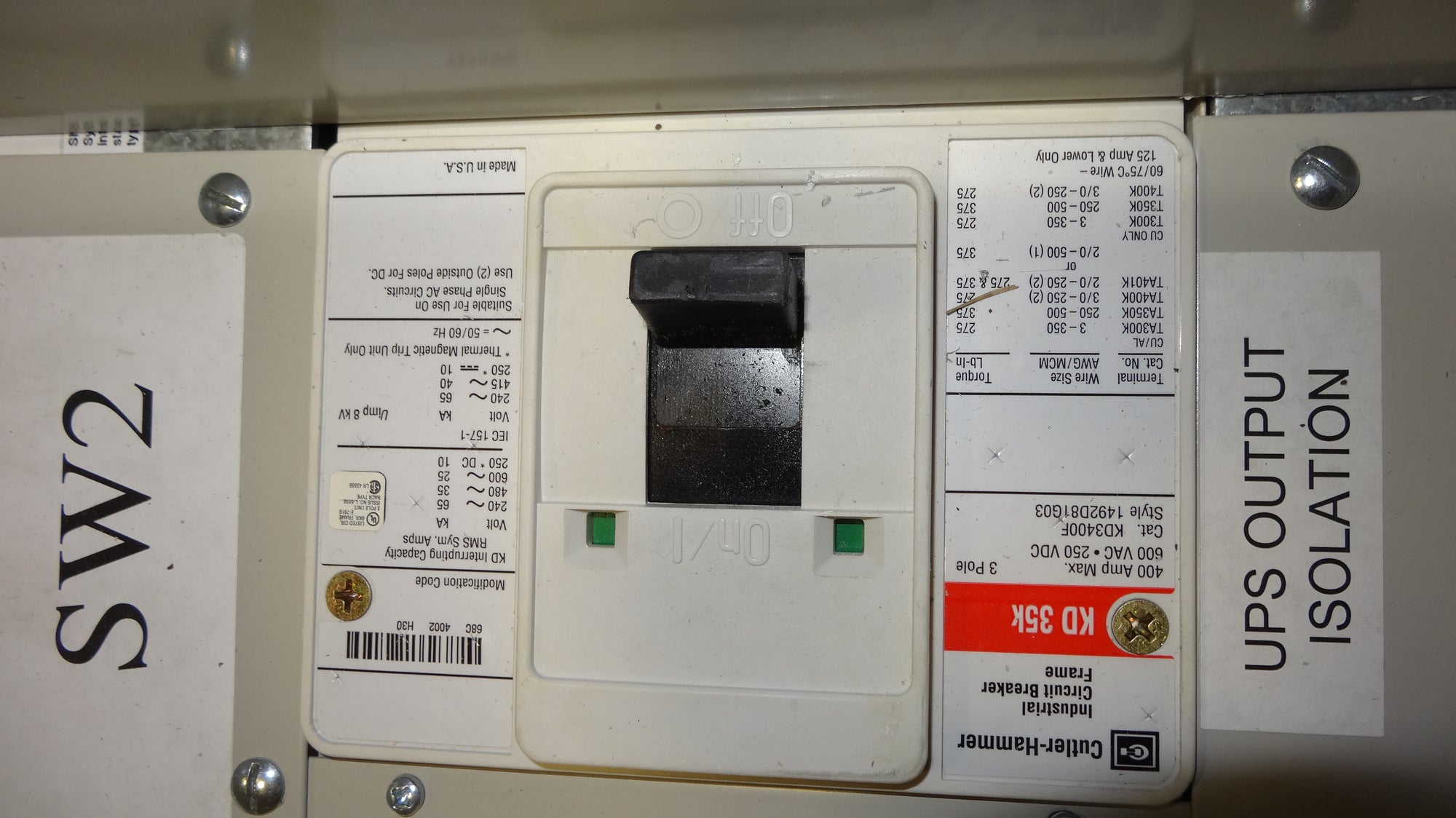 Mitsubishi Breaker Maintenance Bypass