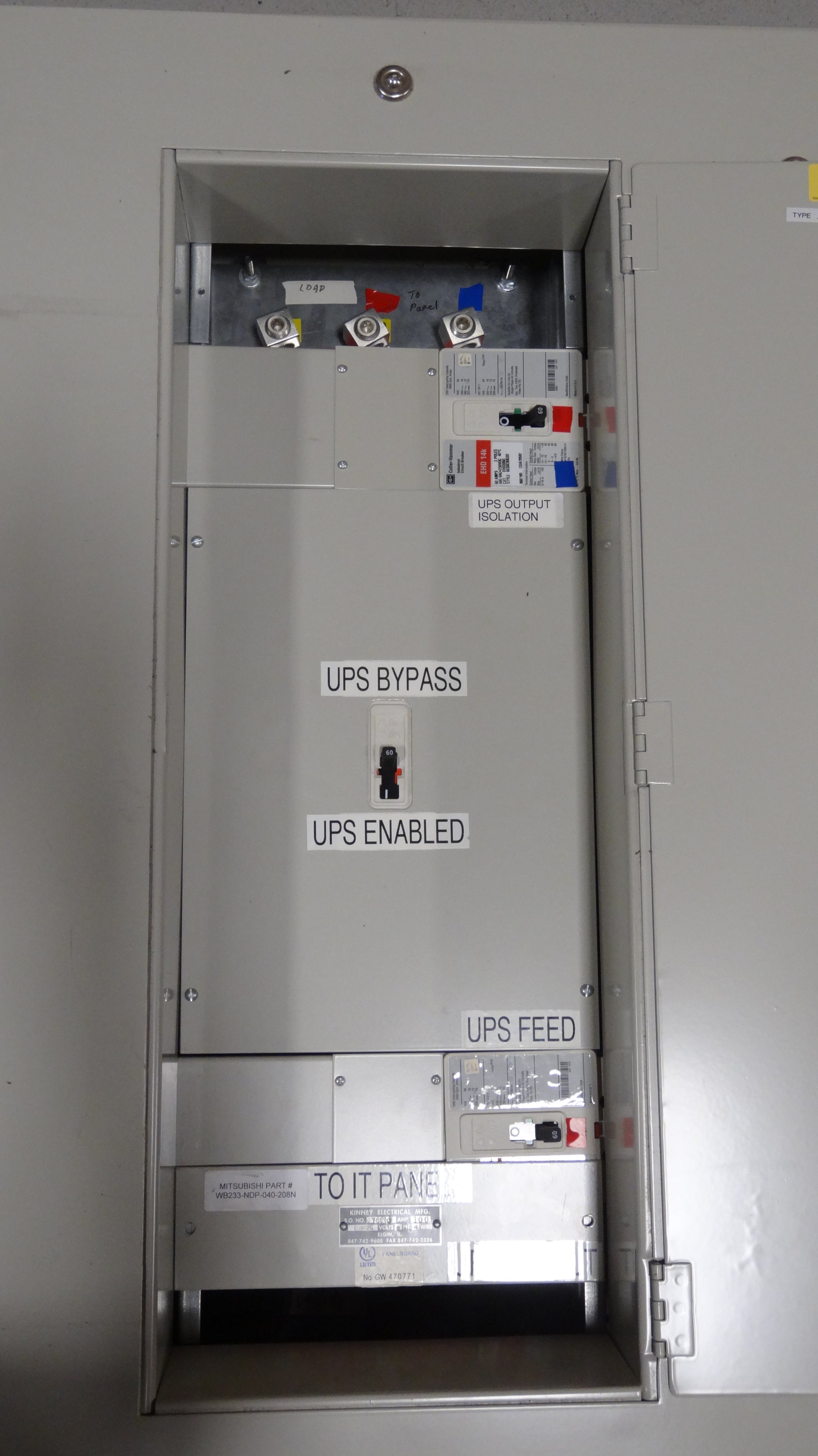 Mitsubishi Maintenance Bypass Cabinet