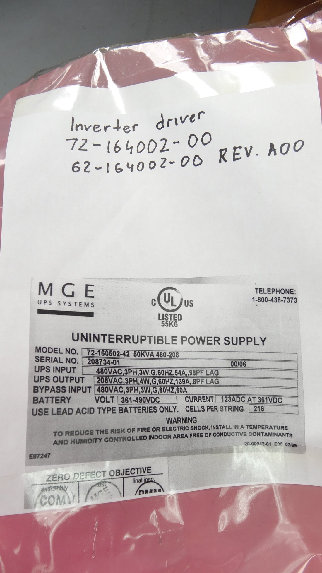 MGE Inverter Driver PCB Board