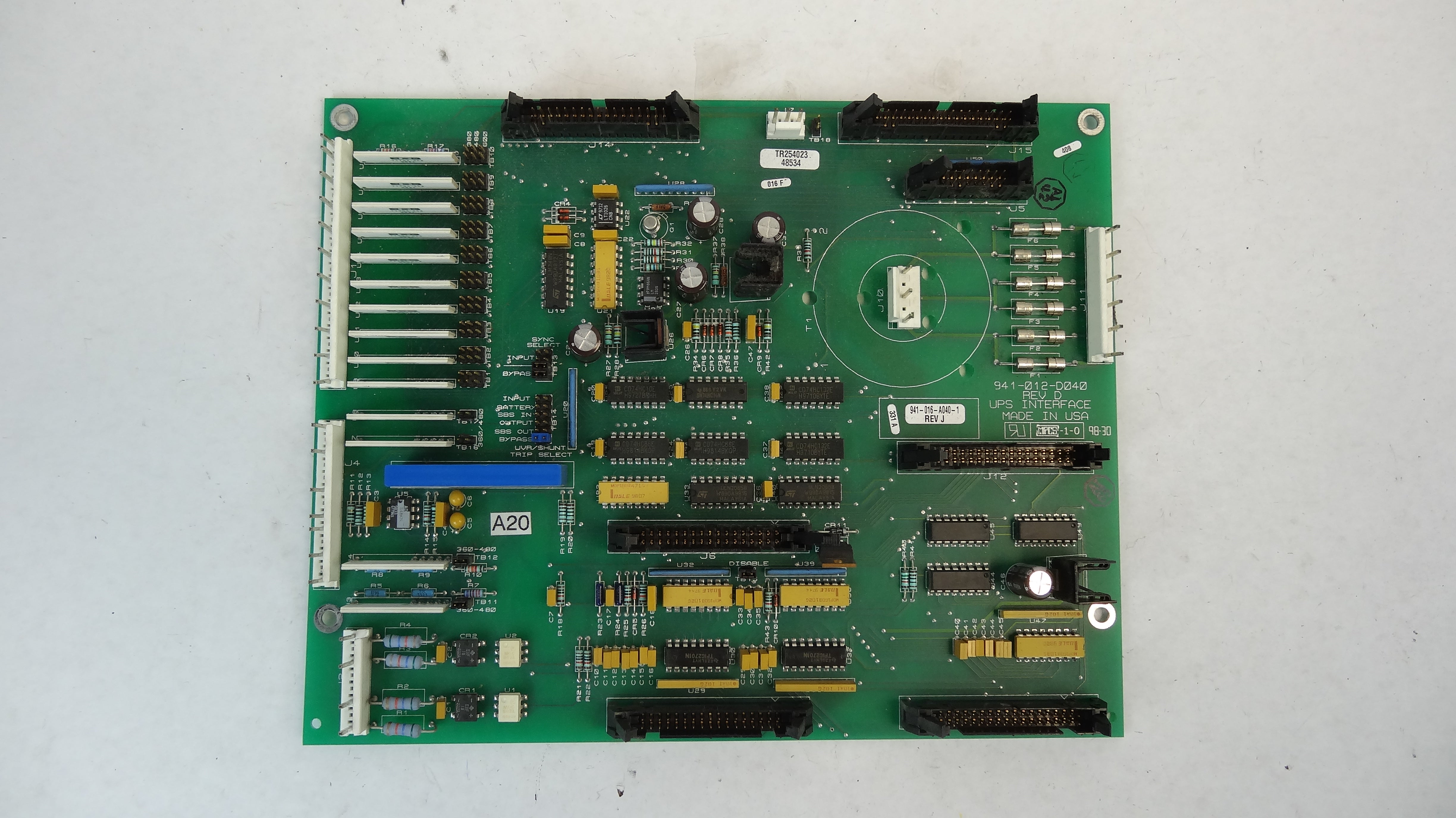 Ipm Interface IPM 941-016-A040-1 Rev J UPS Interface Board PCB Assembly – Critical ...