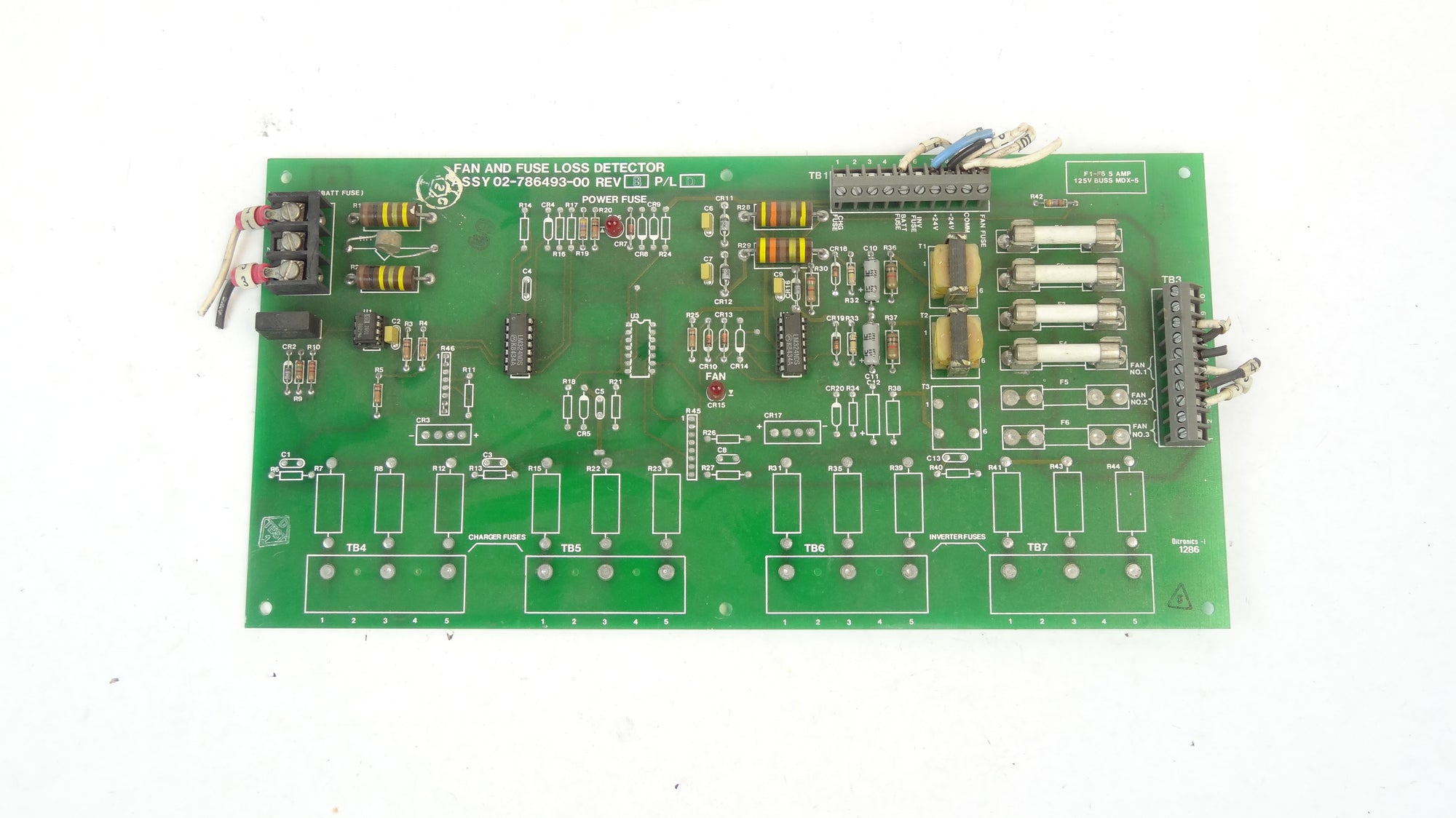 Liebert / Emerson Fan & Fuse Loss Detect Board