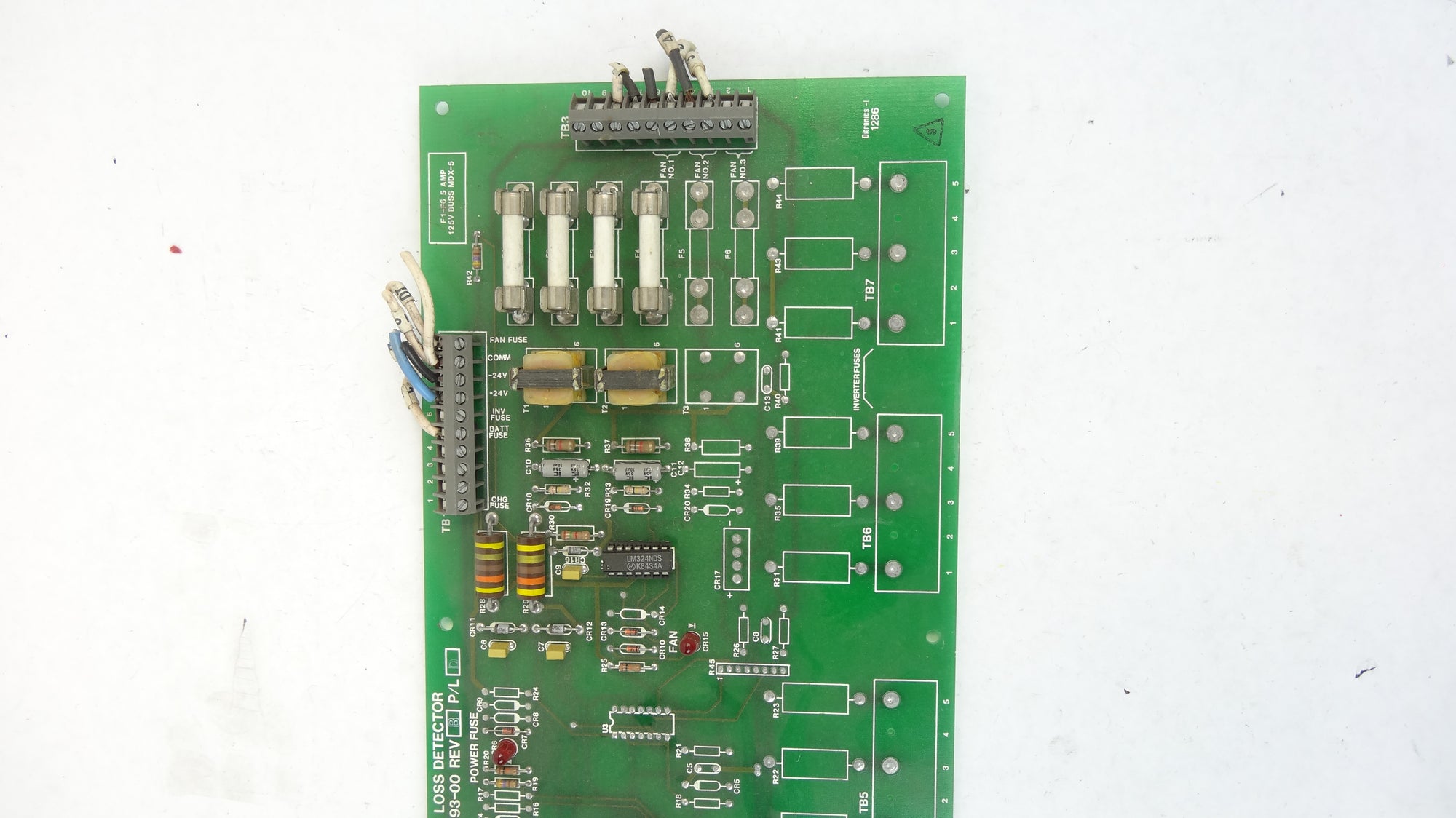 Liebert / Emerson Fan & Fuse Loss Detect Board