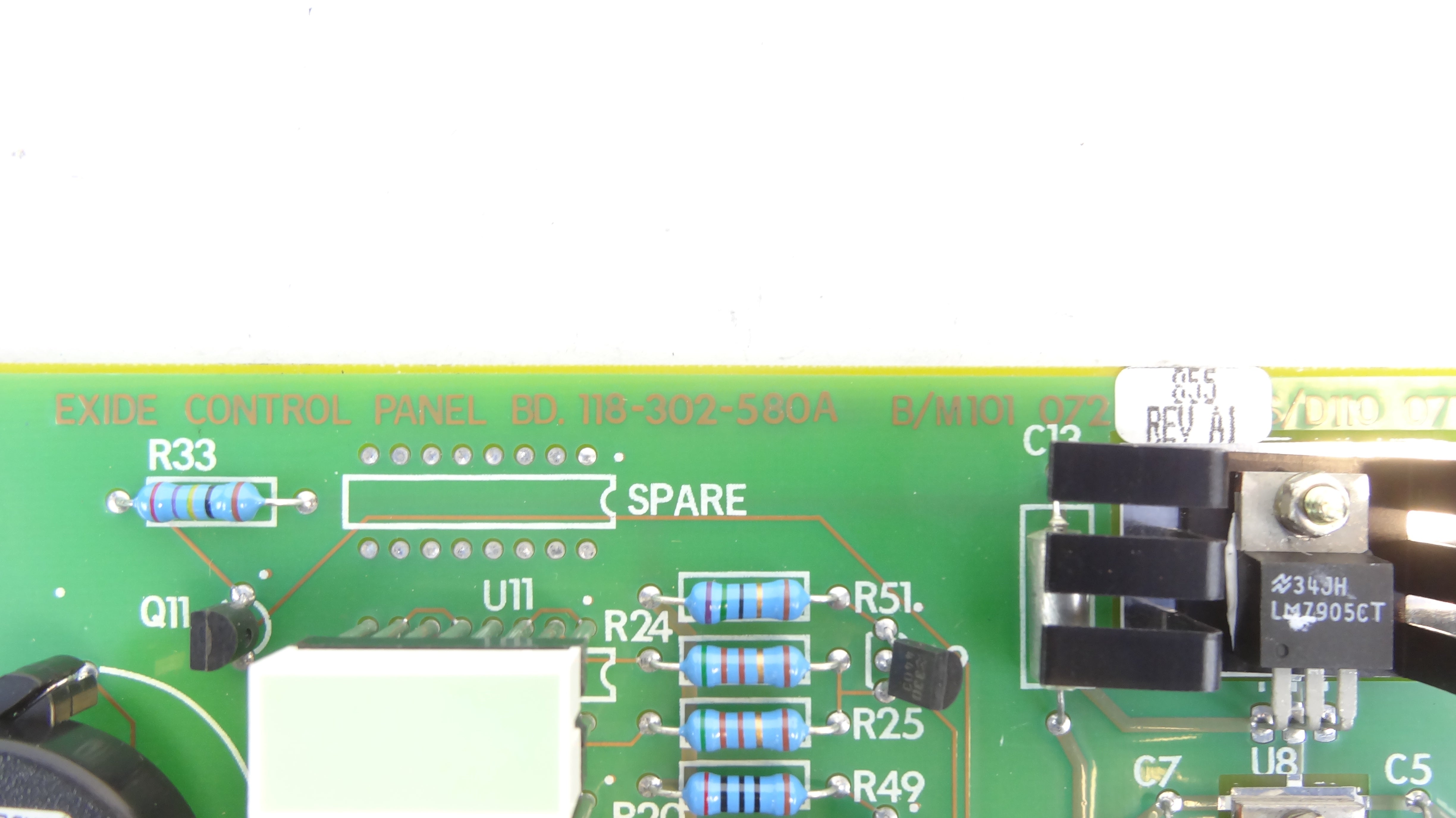 Powerware / Exide 101072855 Rev A1 / 118302580A Control Panel PCB Asse ...