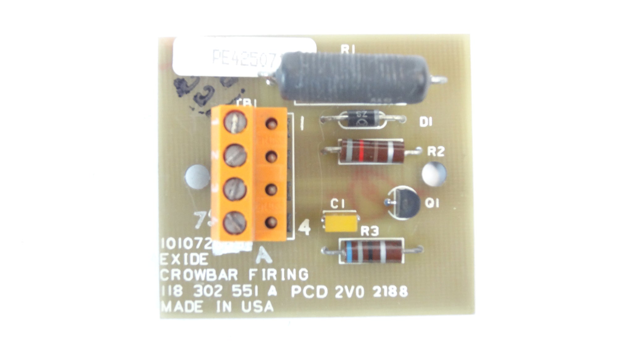 Exide crowbar firing board 