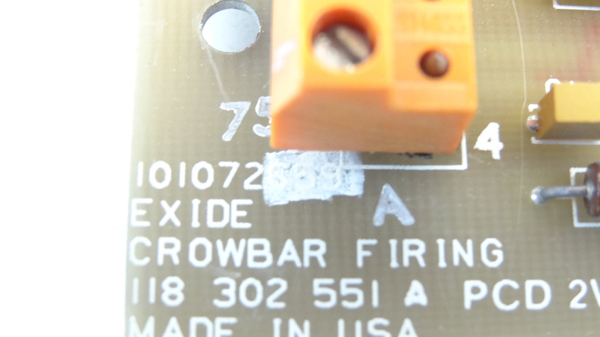 Exide crowbar firing board 