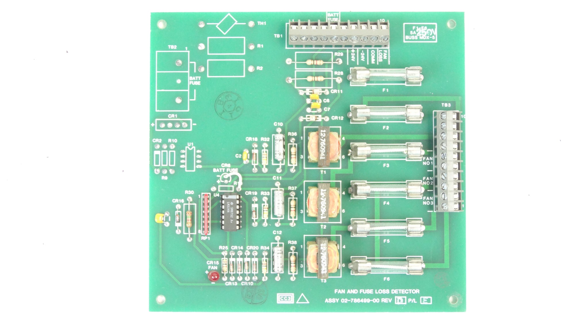 Liebert / Emerson Fan & Fuse Loss Detector board